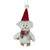 Skiing Snowman with Santa Hat and Plaid Scarf Christmas Ornament - 9.5" - IMAGE 5