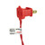 Peppermint Mini Christmas Light Set - White with Red Tip - 10' Red Wire - 50ct - IMAGE 3