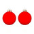 Large Transparent Finish Glass Christmas Ball Ornaments - 6" (150mm) - Red -2ct - IMAGE 2