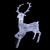 Commercial Grade Acrylic Reindeer Outdoor Christmas Decoration - 46.5" -  Pure White LED - IMAGE 1