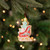 3.5" Glittered Christmas Sleigh Cookie Ornament - IMAGE 2