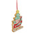 3.5" Glittered Christmas Sleigh Cookie Ornament - IMAGE 4