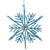 Glittered Snowflake Metal Christmas Ornament - 10" - Blue - IMAGE 1