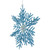 Glittered Snowflake Metal Christmas Ornament - 10" - Blue - IMAGE 6
