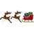 59" Lighted Reindeer with Sleigh Christmas Decoration - IMAGE 1
