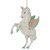 5.25" White Unicorn Glass Christmas Ornament - IMAGE 1