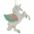 5.25" White Unicorn Glass Christmas Ornament - IMAGE 4