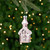 3.25" Snow Covered Pink Church Glass Christmas Ornament - IMAGE 1