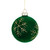 Velvet Glass Christmas Ball Ornaments with Gold Snowflakes - 3" (75mm) - Green - 4ct - IMAGE 5