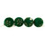 Velvet Glass Christmas Ball Ornaments with Gold Snowflakes - 3" (75mm) - Green - 4ct