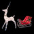 51" Lighted White Reindeer with Sleigh Christmas Decoration - IMAGE 3