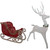 51" Lighted White Reindeer with Sleigh Christmas Decoration - IMAGE 4