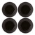 Set of 4 Black Decorative Chelse Muse Fleur Plate, 9" - IMAGE 1