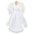 14" White Angel with Lighted Wings Christmas Tree Topper - IMAGE 1