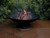 23" Black Solid Large Outdoor Patio Garden Low Fire Bowl - IMAGE 4