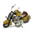 14" Yellow and Silver Motorcycle Tabletop Decoration - IMAGE 2