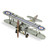 13.75" Gray and Brown WWI British Biplane Tabletop Decoration - IMAGE 3