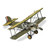 14" Yellow and Seaweed Green Contemporary Biplane Tabletop Decoration - IMAGE 2
