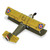 14" Yellow and Seaweed Green Contemporary Biplane Tabletop Decoration - IMAGE 5