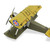 14" Yellow and Seaweed Green Contemporary Biplane Tabletop Decoration