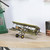 14" Yellow and Seaweed Green Contemporary Biplane Tabletop Decoration