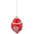 5.25" Glittered Red and White Snowflake Glass Finial Christmas Ornament - IMAGE 2