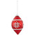 5.25" Glittered Red and White Snowflake Glass Finial Christmas Ornament - IMAGE 5