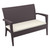 50" Brown Resin Patio Loveseat with Sunbrella Natural Cushion - IMAGE 2