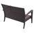 50" Brown Resin Patio Loveseat with Sunbrella Natural Cushion - IMAGE 3