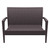 50" Brown Resin Patio Loveseat with Sunbrella Natural Cushion - IMAGE 4