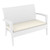 35" White Outdoor Patio Loveseat with Sunbrella Cushion - IMAGE 2