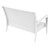 35" White Outdoor Patio Loveseat with Sunbrella Cushion - IMAGE 3