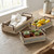 Set of 3 White Storage Crates with Side Metal Handles 15.25" - IMAGE 1