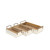 Set of 3 White Storage Crates with Side Metal Handles 15.25"
