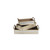 Set of 3 White Storage Crates with Side Metal Handles 15.25"