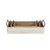 Set of 3 White Storage Crates with Side Metal Handles 15.25"