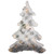 LED Lighted 2D Tinsel and Pine Christmas Tree Decoration - 27.5" - IMAGE 1