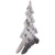 LED Lighted 2D Tinsel and Pine Christmas Tree Decoration - 27.5" - IMAGE 5