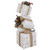 LED Lighted Stacked Gift Boxes Christmas Decoration - 25.25" - White and Beige - IMAGE 5