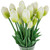 Real Touch™ White and Green Artificial Tulip Floral Bundles, Set of 6 - 18" - IMAGE 5