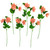 Real Touch™ Coral Orange Artificial Lotus Floral Sprays, Set of 6 - 25" - IMAGE 1