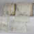 Ivory and Gold Poinsettia Sheer Metallic Christmas Wired Craft Ribbon 6" x 20 Yards - IMAGE 2