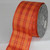 Orange and Shimmering Gold Fall Plaid Wired Craft Ribbon 3" x 20 Yards - IMAGE 1