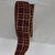 Bordeaux Red and Gold Xmas Present Plaid Wired Craft Ribbon 2" x 20 Yards - IMAGE 1