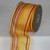 Yellow and Red Striped Sheer Wired Craft Ribbon 2.5" x 27 Yards - IMAGE 1