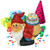 Loonie Moonie "Happy Birthday" Gnome Outdoor Garden Christmas Statue - 7.5" - IMAGE 1