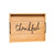 "Thankful" Rectangular Wooden Serving Tray with Handles - 15.5" - Brown and Black - IMAGE 1