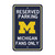 18" NCAA University of Michigan Wolverines 'Reserved Parking' Wall Sign - IMAGE 1