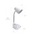 Gooseneck Organizer Desk Lamp with Stand - 18.5" - White