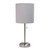 Stick Lamp with USB Charging Port and Drum Shade - 19.5" - Silver and Gray - IMAGE 1